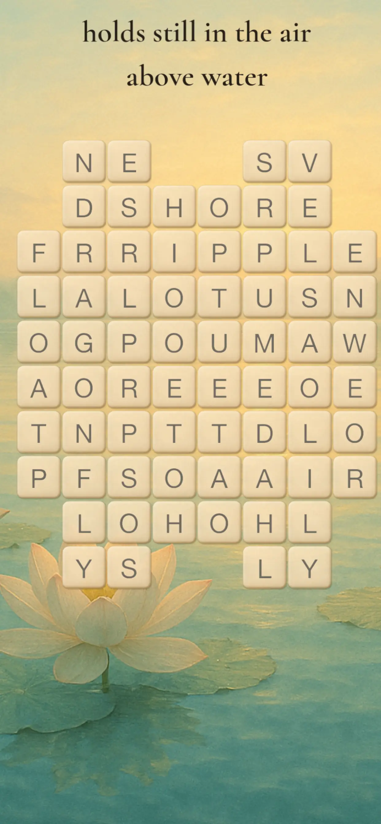 A completed puzzle revealing a beautifully presented haiku.